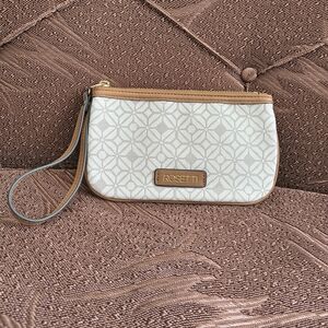 Rosetti Cream & Tan Wristlet Clutch